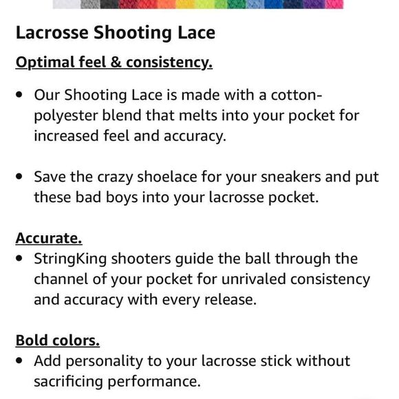 NEW 3 (Three Packs) StringKing Lacrosse Shooters 3 Pack "1pc 2 of 3 & 2pc 3 of 3 - Picture 4 of 9